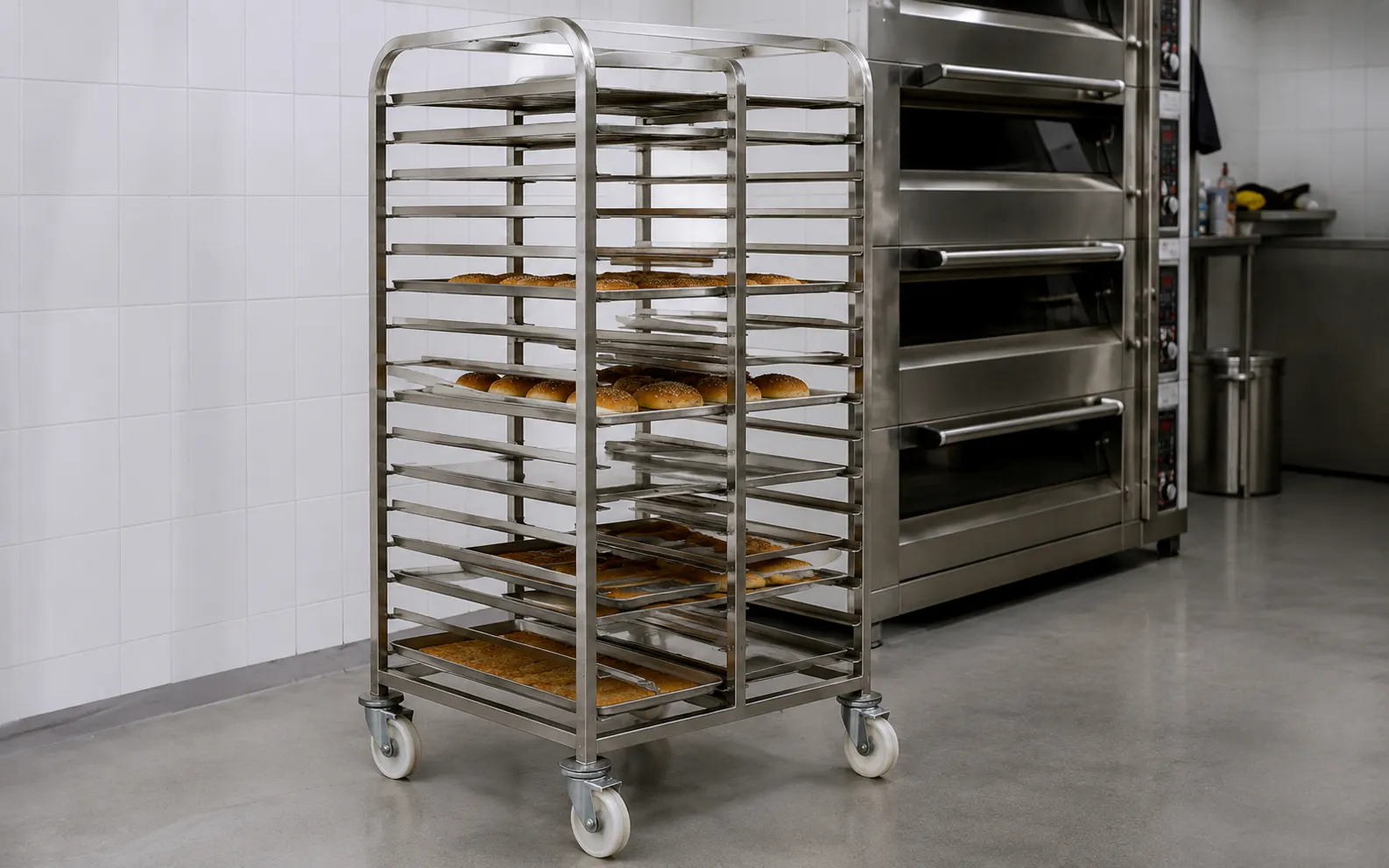 bakkerij-trayrek voor oven en logistiek