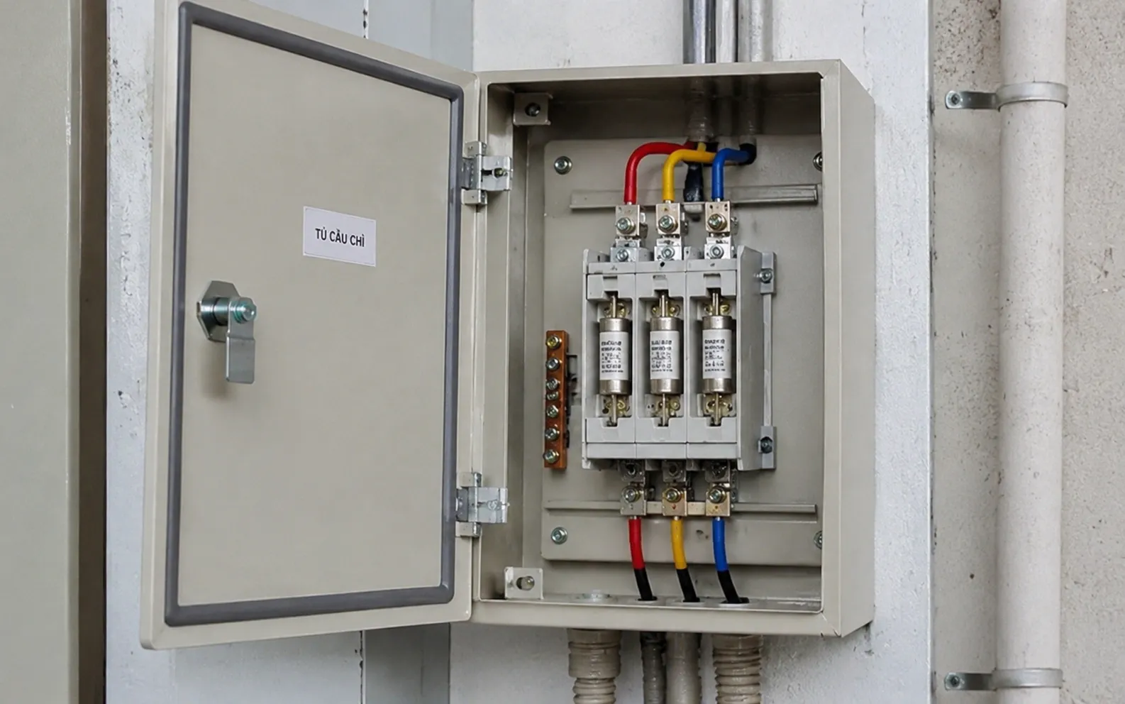 elektrische kast voor zekeringbeveiliging